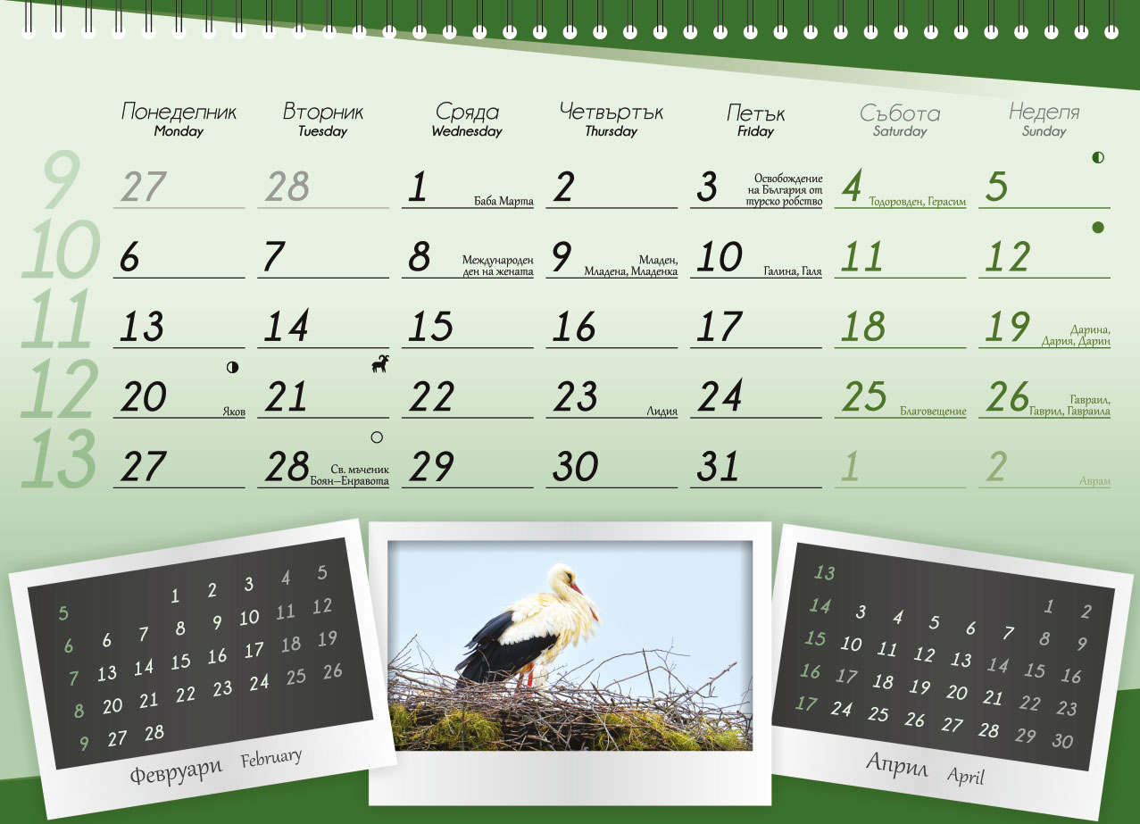 Calendar for ProChema Ltd.